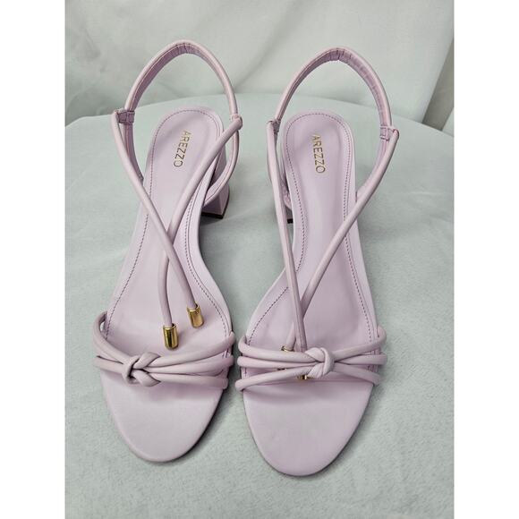 Arezzo Women's Camila Mid Block Heel Sandals Violet Size 9B NWT - Picture 2 of 7